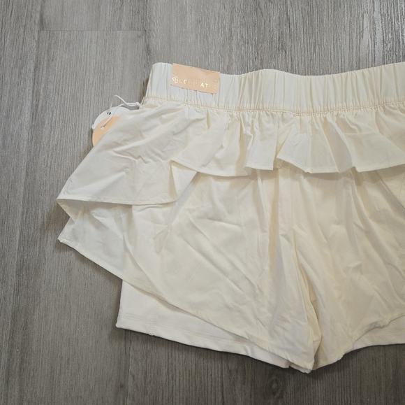 NWT Blogilates Cream Ruffle Short, SIZE S - Picture 11 of 12
